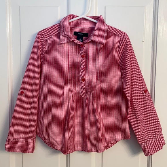 Gap Kids XS Red Gingham Button Down Shirt - Picture 2 of 8